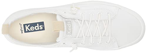 Keds Women's Kickback Sneaker, White, 9.5