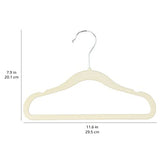 Amazon Basics Kids Velvet, Non-Slip Clothes Hangers, Beige - Pack of 30