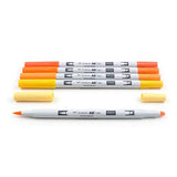 Tombow 56973 ABT PRO Alcohol Markers, Orange Tones, Set of 5 Colors – Dual Tip, Permanent Art Markers Feature Chisel and Brush Tips Perfect for Coloring, Sketching, and Creating Color Gradients