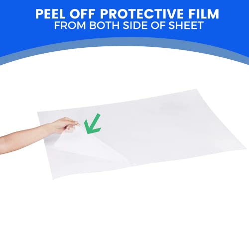3 Pack PET Sheet Panels - 12" x 24" x 0.04" Clear Acrylic Sheet-Quality Shatterproof, Lightweight, and Affordable Glass Alternative Perfect for Poster Frames, Counter Barriers, and Pet Barriers.