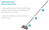 Radley & Stowe Angle Broom & Dustpan Set with Dual-Textured Bristles (Grey)