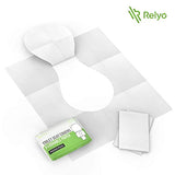 Toilet Seat Covers Paper Flushable (50 Pack) - XL Flushable Paper Toilet Seat Covers for Adults and Kids Potty Training, 100% Biodegradable - Travel Accessories for Public Restrooms, Airplane, Camping