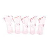 5PCS Reusable W'cked Beauty Glass Filter Tips for Regular Cigarettes, Glass Rolling Tip Mouthpieces (Pink)