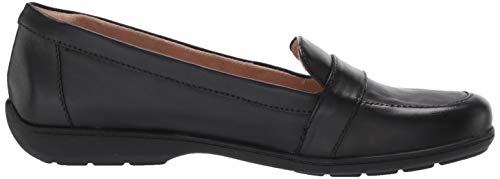 SOUL Naturalizer womens Kentley Slip on Loafer Flat, Black Leather, 9 US