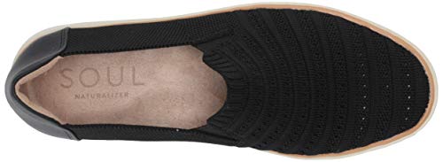 SOUL Naturalizer Women's Kemper Sneaker, Black Knit, 8