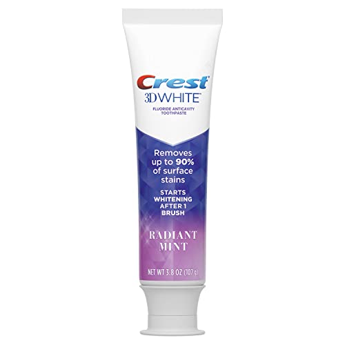 Crest 3D White Toothpaste Radiant Mint, 3.8 Ounce (Pack of 3)