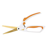 Fiskars Titanium Easy Action Scissors (No. 8), 8 Inch, Orange/White