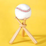 Baseball Stand Baseball Holders for Balls Display Wooden Baseball Bat Display Stand Holder Display Baseball Centerpieces for Tables for Kids and Sports Lover (1 Pack)