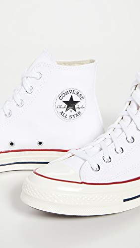 Converse Men's Chuck Taylor '70s High Top Sneakers, White/Garnet/Egret, 10.5 Medium US