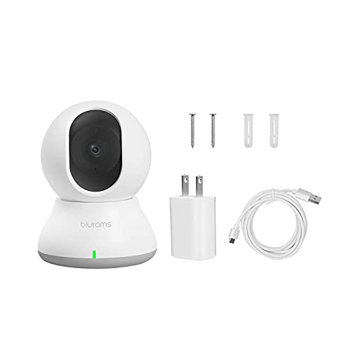 Security Camera 2K, blurams Baby Monitor Dog Camera 360-degree for Home Security w/ Smart Motion Tracking, Phone App, IR Night Vision, Siren, Works with Alexa & Google Assistant & IFTTT, 2-Way Audio