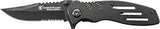 Smith & Wesson Extreme Ops SWA24S 7.1in S.S. Folding Knife with 3.1in Serrated Clip Point Blade and Aluminum Handle for Outdoor, Tactical, Survival and EDC