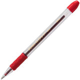 Pentel BK91B R.S.V.P. Stick Ballpoint Pen, 1mm, Trans Barrel, Red Ink (Pack of 12)