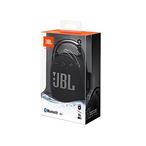 JBL Clip 4: Portable Speaker with Bluetooth, Built-in Battery, Waterproof and Dustproof Feature - Black (JBLCLIP4BLKAM)