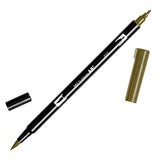 Tombow Dual Brush Pen Art Marker, 027 - Dark Ochre, 1-Pack