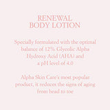 Alpha Skin Care Renewal Body Lotion Anti-Aging Formula for All Skin Types - Reduces the Appearance of Lines & Wrinkles white 12 Ounce (Pack of 1)