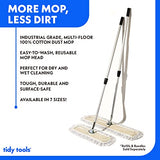 Tidy Tools 36 Inch Industrial Strength Cotton Dust Mop with an Extendable Handle and Frame. 36'' X 5'' Wide Mop Head