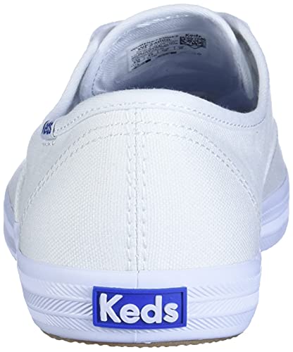 Keds Women's Champion Original Canvas Lace-Up Sneaker, White, 7 M US