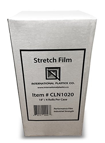 18" Stretch Film/Wrap 1200ft 500% Stretch Clear Cling Durable Adhering Packing Moving Packaging Heavy Duty Shrink Film (1 Pack, Clear)