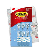 Command Small Clear Wire Hooks, 10 Hooks, 12 Strips - Easy to Open Packaging, Organize Damage-Free