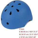 Kids Bike Helmet, Adjustable and Multi-Sport, from Toddler to Youth, 3 Sizes (Blue)