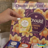 Tea Collection Set By Lovare Made in Ukraine - Herbal, Black and Green, Fruit, Lavender, Peach Assorted Tea Samplers - Fancy Variety of Tea Packets - Gift Box For Flavored Tea Lovers Men & Women - 60 bags - 12 tastes