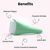 Ice Roller for Face Facial Skin Care Tools Face Roller Massager Cryotherapy - Reduce Puffiness Migraine Pain Relief (Green)