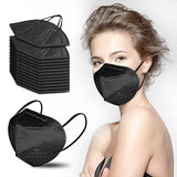 KN95 Face Mask 50 PCS, Breathable Protection Masks, 5-Ply KN95 Black Masks, Cup Dust Safety Masks