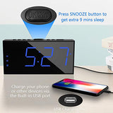 Digital Dual Alarm Clock for Bedroom, Large Display Bedside Clock with Battery Backup, USB Phone Charger, Volume, Dimmer, Easy to Set Loud LED Clock for Heavy Sleepers Kid Senior Teen Boy Girl Kitchen