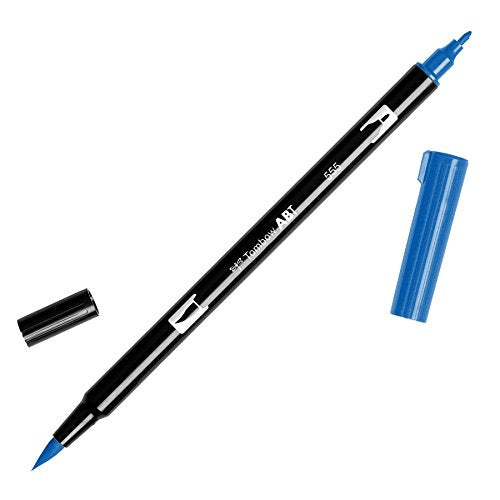 Tombow Dual Brush Pen Art Marker, 555 - Ultramarine, 1-Pack