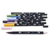 Tombow 56197 Dual Brush Pen Art Markers, Desert Flora, 10-Pack. Blendable, Brush and Fine Tip Markers