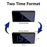 Digital Dual Alarm Clock for Bedroom, Large Display Bedside Clock with Battery Backup, USB Phone Charger, Volume, Dimmer, Easy to Set Loud LED Clock for Heavy Sleepers Kid Senior Teen Boy Girl Kitchen