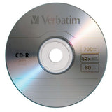 Verbatim CD-R Blank Discs 700MB 80 Minutes 52X Recordable Disc for Data and Music - 100pk Spindle Frustration Free Packaging