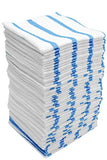 VIKING 449701 Bulk Edgeless Microfiber Cleaning Cloths, White and Blue Stripe, 50 Pack