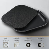 Black Rolling Tray Set with Magnetic Lid 7"x5" - Smoking Accessories by Gray Oval