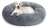 Yicostar Dog Bed Cat Bed Donut, Faux Fur Donut Cuddler Pet Bed Comfortable for Small Medium Large Dogs, Ultra Soft Washable Dog Cat Cushion Bed 23