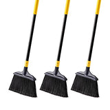 Yocada Heavy-Duty Broom Outdoor Indoor Commercial 3 PCS Perfect for Courtyard Garage Lobby Mall Market Floor Home Kitchen Room Office Pet Hair Rubbish 54Inch