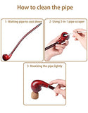 Joyoldelf Tobacco Pipe - Handcrafted 16"Length Churchwarden Smoking Pipe with 14.1"Long Stem