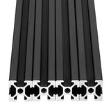 4pcs 150mm T Slot 2020 Aluminum Extrusion European Standard Anodized Linear Rail for 3D Printer Parts and CNC DIY Black(5.9inch)
