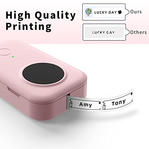 Label Maker Machine, D30 Portable Bluetooth Label Printer with Tape Label Maker Handheld, Multiple Templates Available for Smartphone Easy to Use for Office Home Organization USB Rechargeable