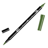 Tombow Dual Brush Pen Art Marker, 177 - Dark Jade, 1-Pack