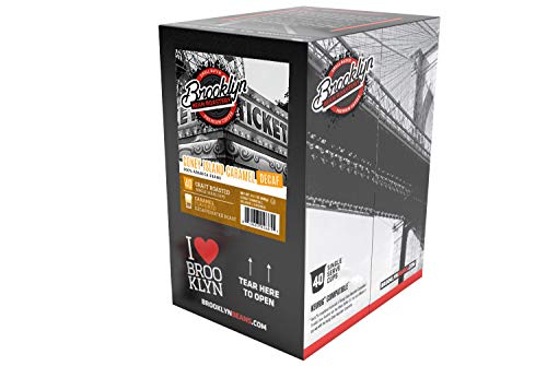 Brooklyn Beans Coffee Pods, Coney Island Caramel Decaf, Compatible with K Cup Brewers Including 2.0, 40 Count