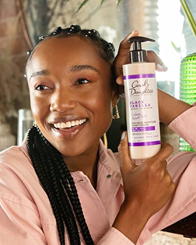 Carol’s Daughter Black Vanilla Curly Hair Sulfate Free Shampoo and Conditioner Set for Dry, Damaged Natural Hair, Moisturizing and Hydrating Hair Care Bundle - Made with Shea Butter, Aloe and Rosemary