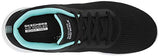 Skechers Women's GO Walk JOY-15641 Sneaker, Black/Aqua, 8 M US