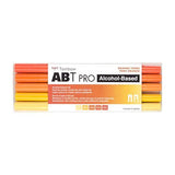 Tombow 56973 ABT PRO Alcohol Markers, Orange Tones, Set of 5 Colors – Dual Tip, Permanent Art Markers Feature Chisel and Brush Tips Perfect for Coloring, Sketching, and Creating Color Gradients