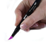 Tombow Dual Brush Pen Art Marker, 685 - Deep Magenta, 1-Pack