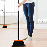 Broom and Dustpan/Dustpan with Broom Combo with 52" Long Handle for Home Kitchen Room Office Lobby Floor Use Upright Stand Up Broom and Dustpan Set for Home