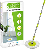 Green Direct Mop Stick for Spin Mop Bucket Cleaning System | Mop Stick and Microfiber Mop Head Included