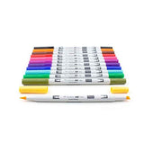 Tombow 56961 ABT PRO Alcohol Markers, Basic Palette, Set of 12 Colors - Dual Tip, Permanent Art Markers Feature Chisel and Brush Tips Perfect for Coloring, Sketching, and Illustration