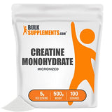 BulkSupplements.com Creatine Monohydrate Powder - Creatine Powder - Creatine Supplements - Micronized Creatine - Creatine Nutritional Supplements (500 Grams - 1.1 lbs)