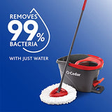 O-Cedar Easywring Microfiber Spin Mop & Bucket Floor Cleaning System with 1 Extra Refill